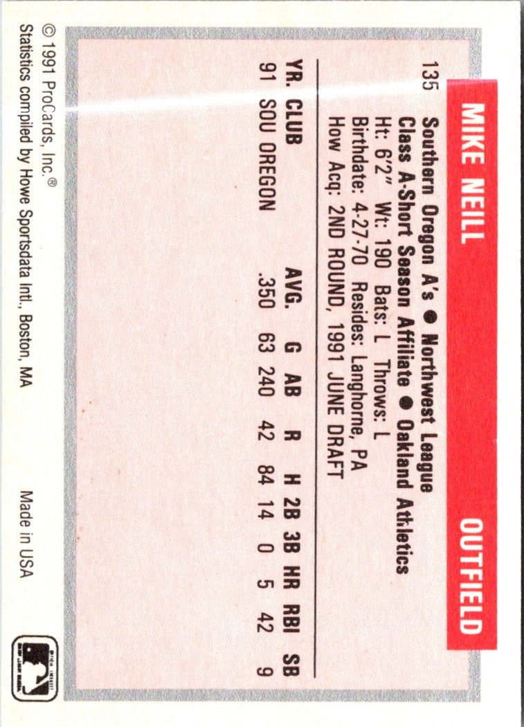 1991 ProCards Mike Neill
