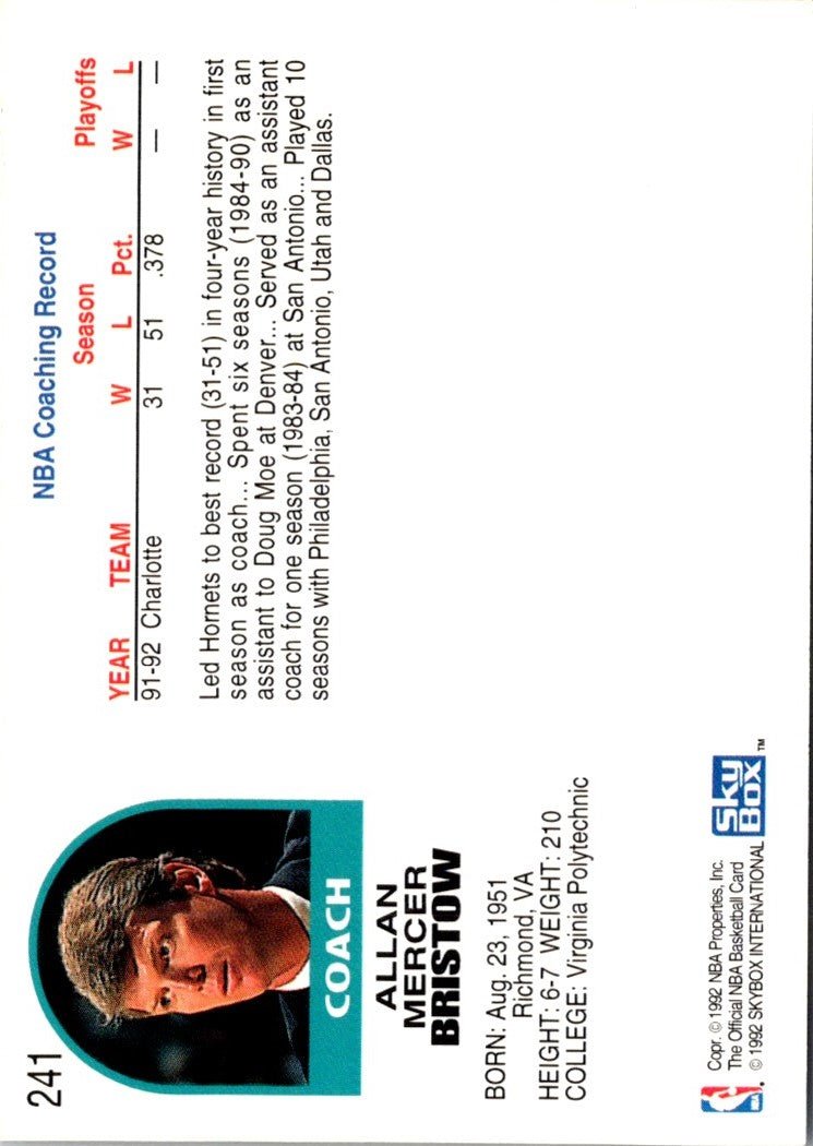 1992 Hoops Allan Bristow