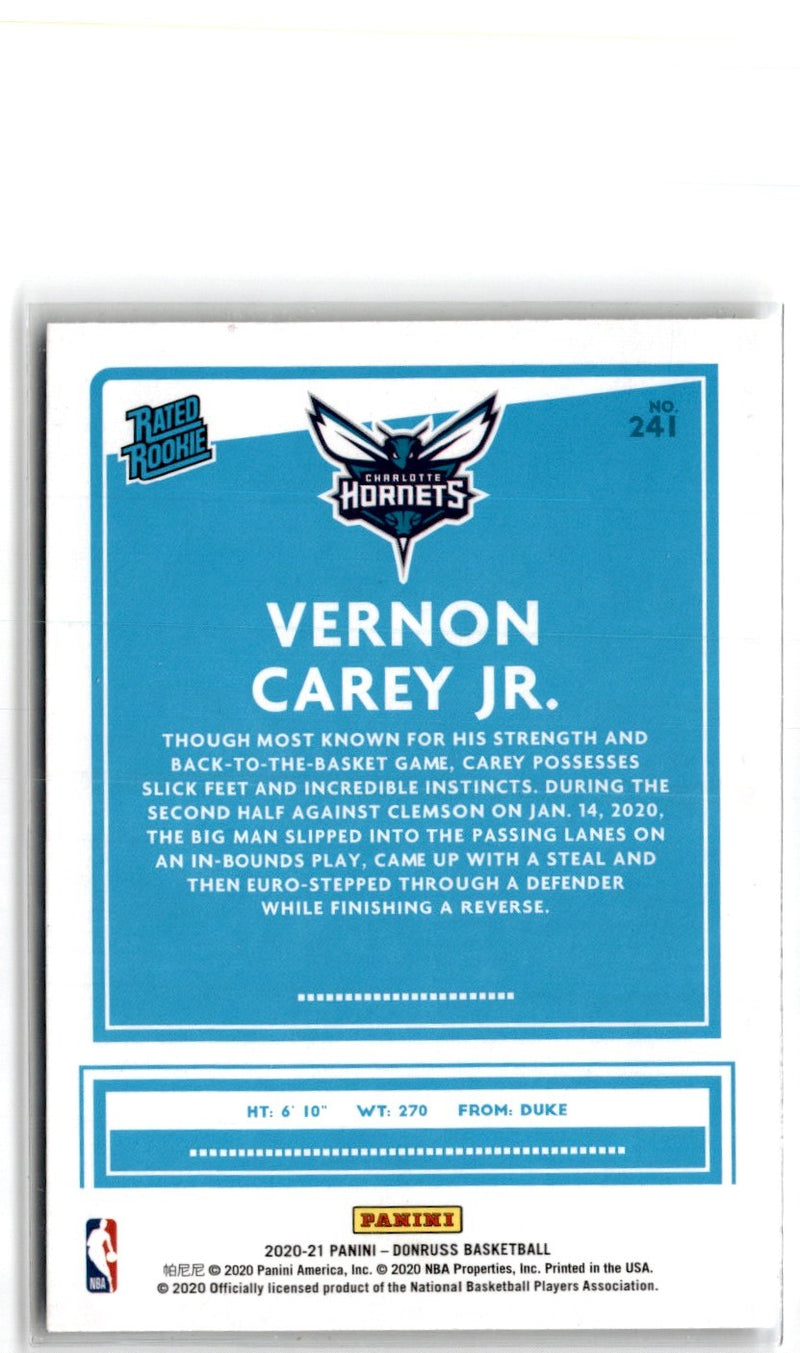 2020 Donruss Rated Rookies Vernon Carey Jr.