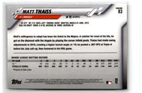 2020 Topps Chrome Matt Thaiss #83 Rookie