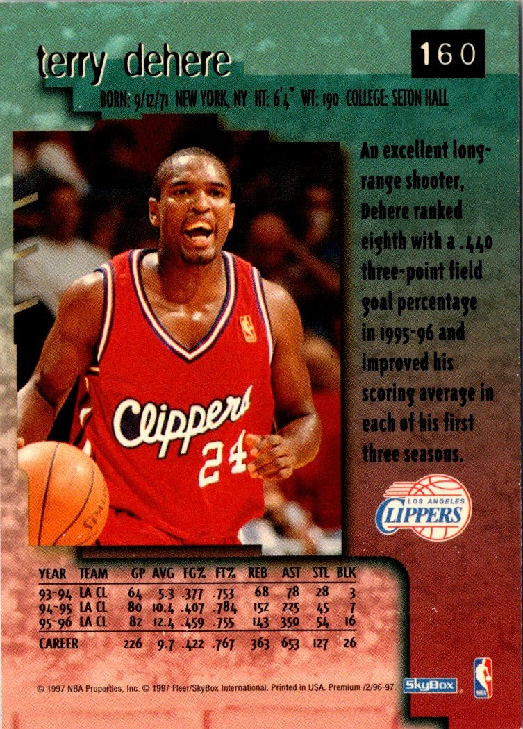 1996 SkyBox Premium Terry Dehere