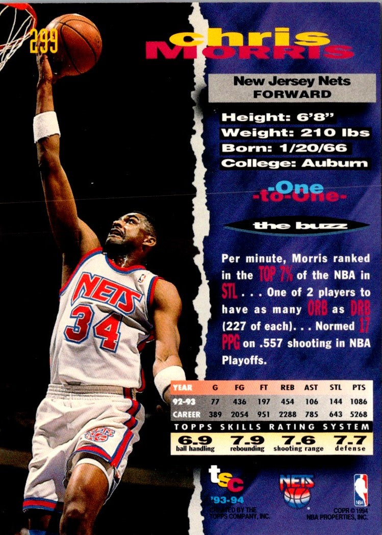 1993 Stadium Club Chris Morris