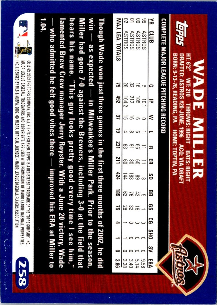 2003 Topps Wade Miller