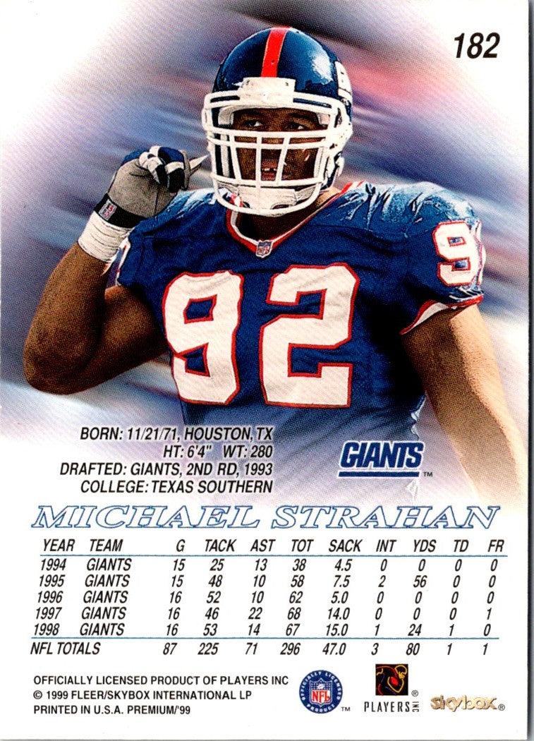 1999 SkyBox Premium Michael Strahan