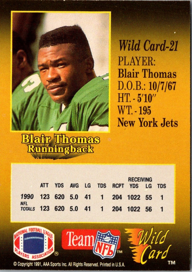 1991 Wild Card Blair Thomas