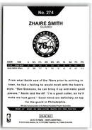 2018 Hoops Red Backs Zhaire Smith