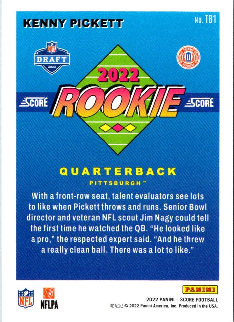 2022 Score 1992 Throwback Rookie Green Kenny Pickett