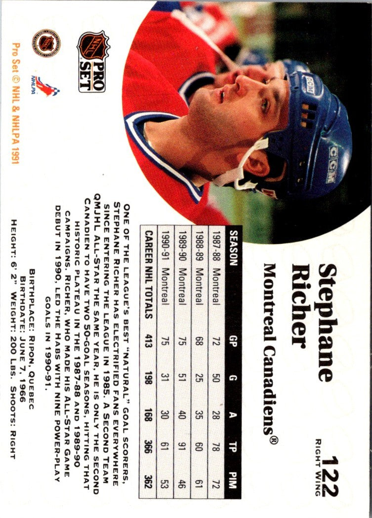 1991 Pro Set Stephane Richer