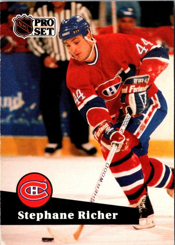 1991 Pro Set Stephane Richer #122