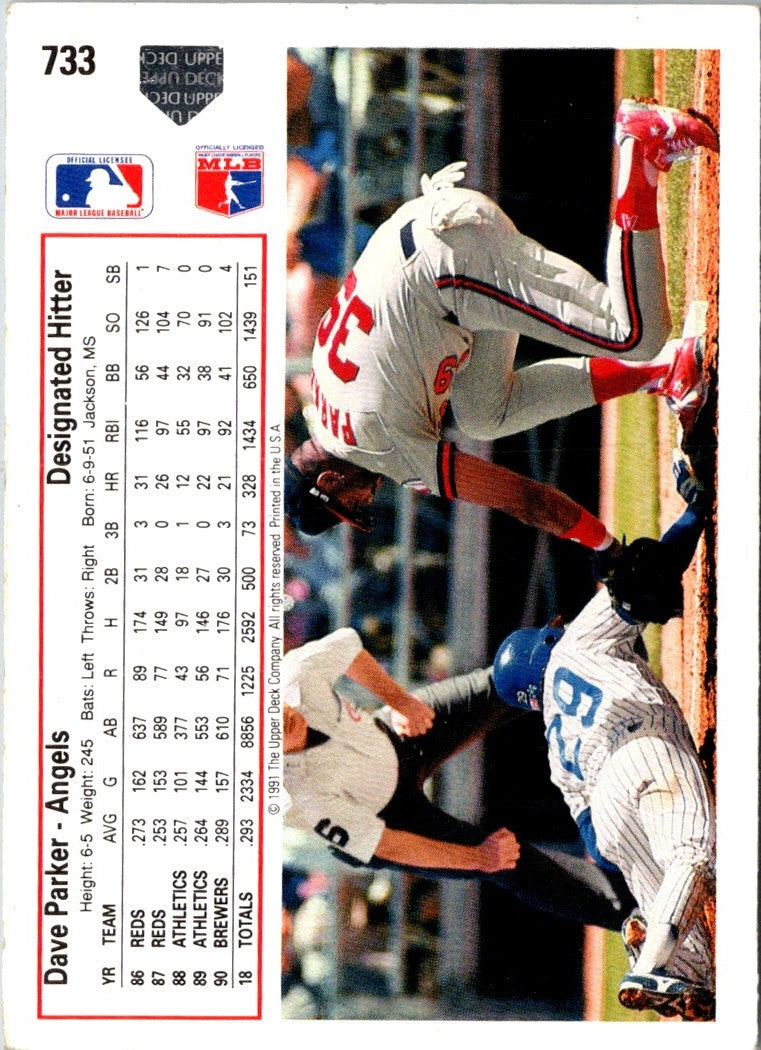 1991 Upper Deck Dave Parker