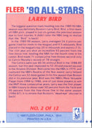 1990 Fleer All-Stars Larry Bird