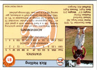 1992 Front Row Draft Picks Rick Helling #81