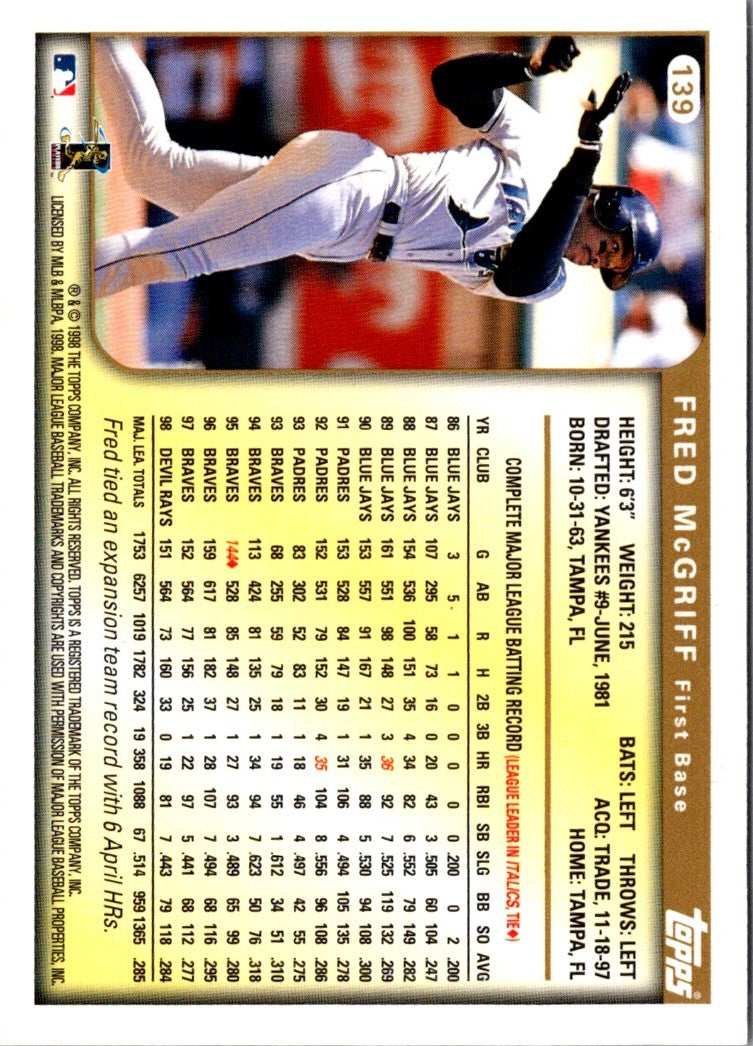 1999 Topps Fred McGriff