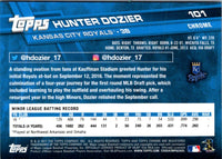 2017 Topps Chrome Hunter Dozier #101 Rookie