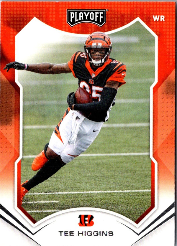 2021 Panini Playoff Red Zone Tee Higgins #33