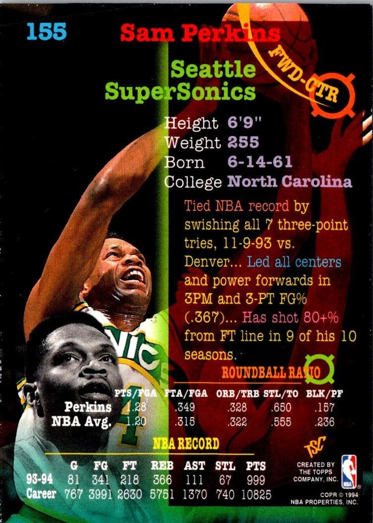 1994 Stadium Club Sam Perkins