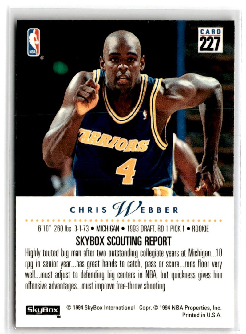 1993 SkyBox Chris Webber