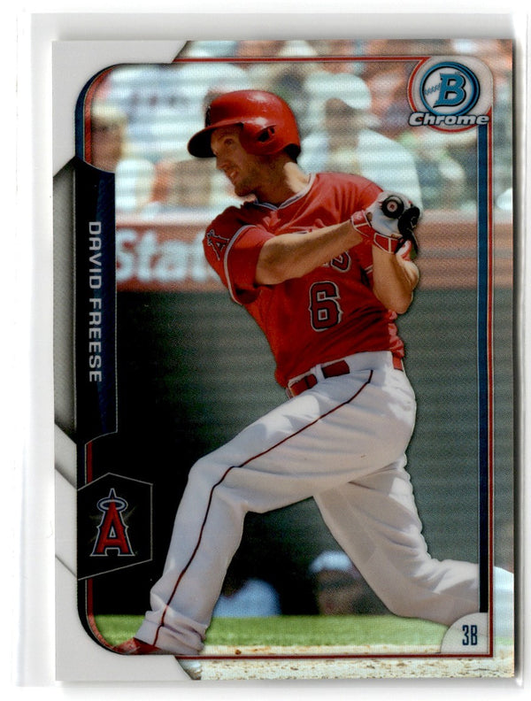 2015 Bowman Chrome Refractors David Freese #47