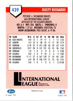 1991 Line Drive AAA Rusty Richards #439