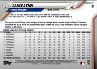 2020 Topps Opening Day Lance Lynn #18
