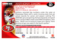 2010 Topps Anthony Dixon #307 Rookie