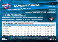 2017 Topps Opening Day Aaron Sanchez #3