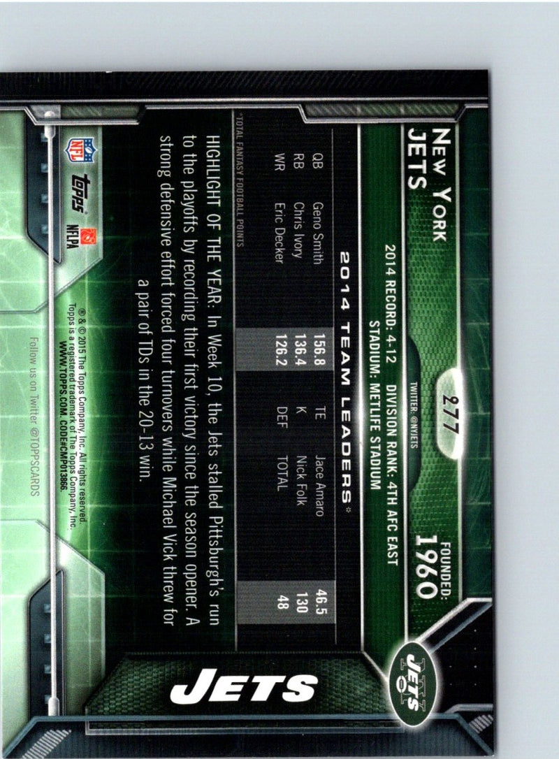 2015 Topps New York Jets