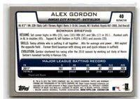 2012 Bowman Chrome Alex Gordon #40 Refractor