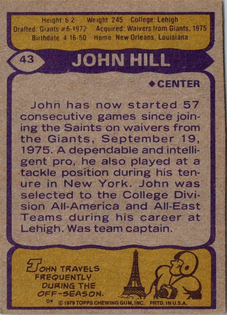 1979 Topps John Hill