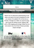 2023 Bowman Platinum Precious Elements Sterlin Thompson #PE-19