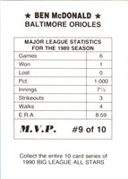 1990 MVP Big League All Stars (unlicensed) Ben McDonald #9