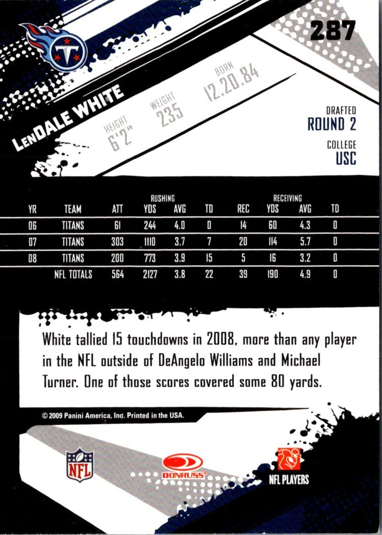 2009 Score LenDale White