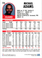 1994 Hoops Michael Adams #216