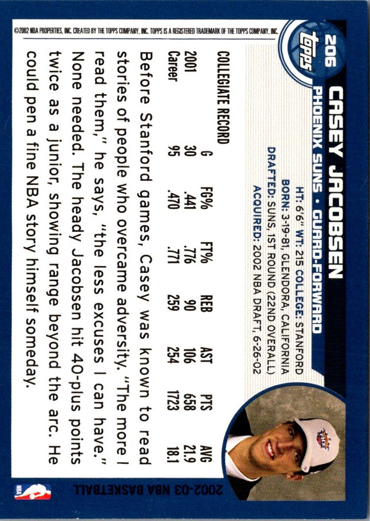 2002 Topps Casey Jacobsen