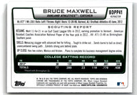 2012 Bowman Draft Picks & Prospects Chrome Bruce Maxwell #BDPP41