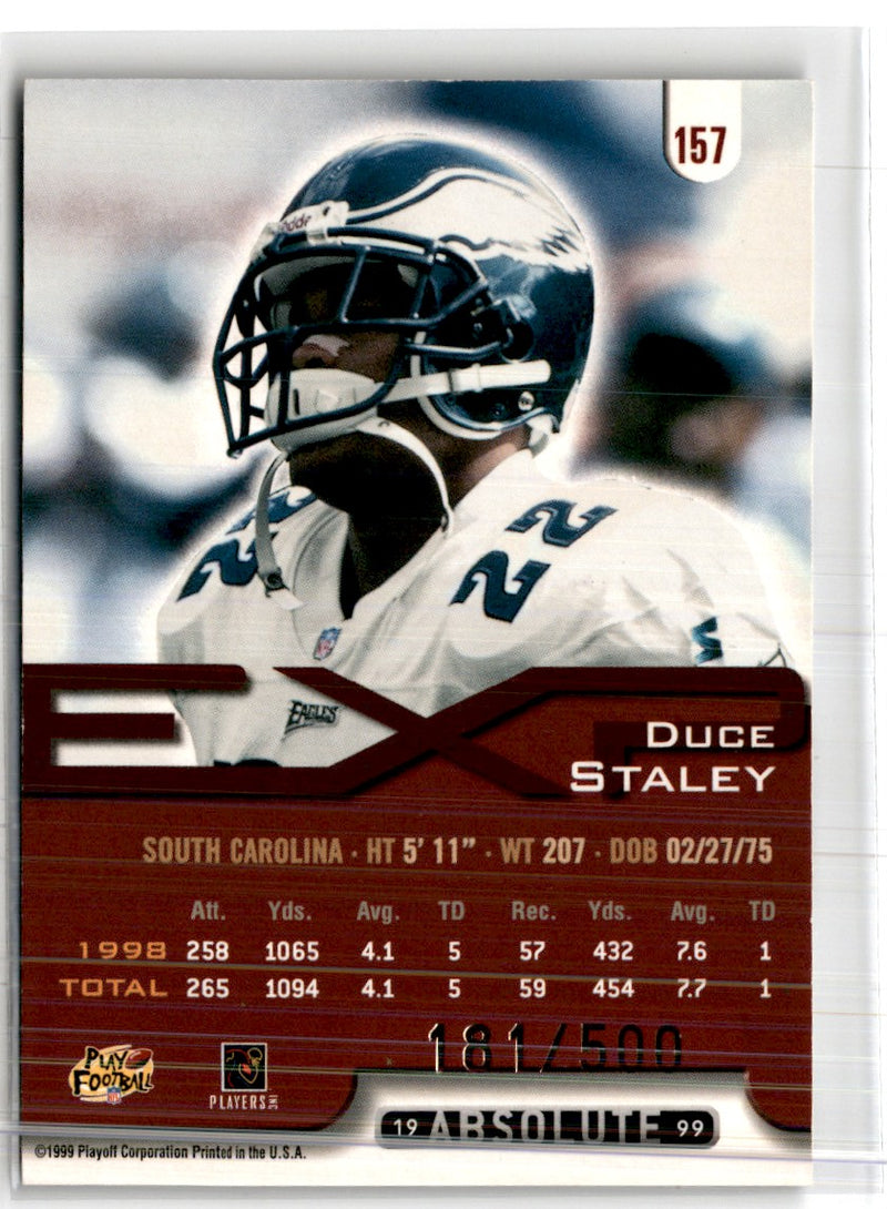 1999 Playoff Absolute EXP Duce Staley