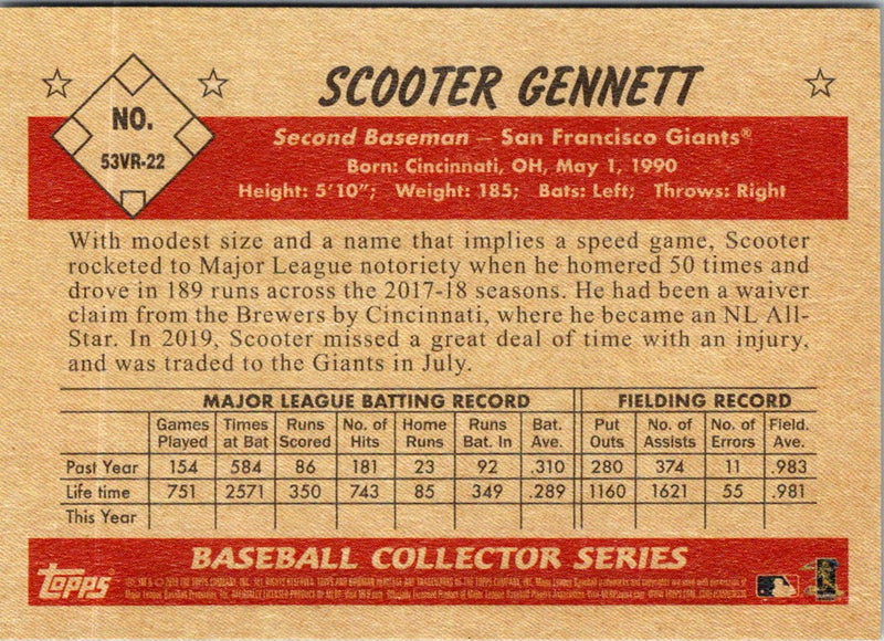 2019 Bowman Heritage Scooter Gennett