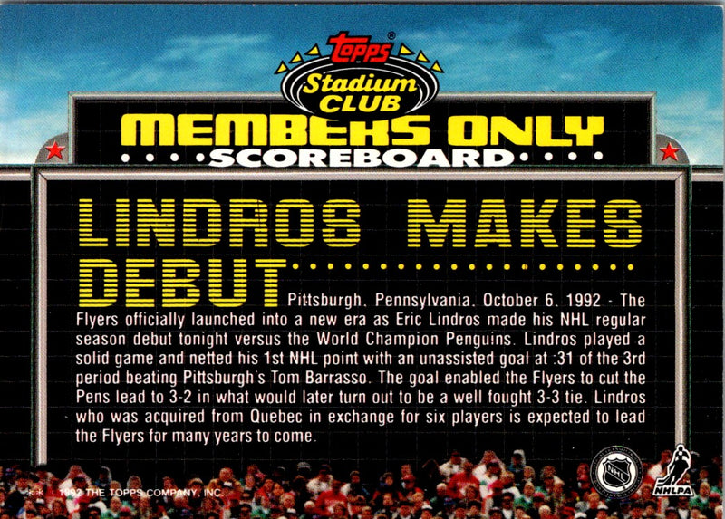 1992 Stadium Club Eric Lindros