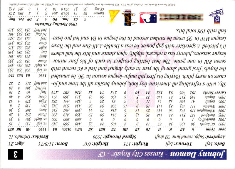 1997 Score Johnny Damon