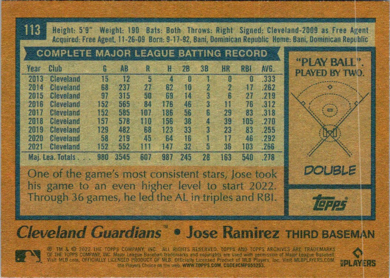 2023 Topps Cosmic Chrome JosÃ© RamÃ­rez