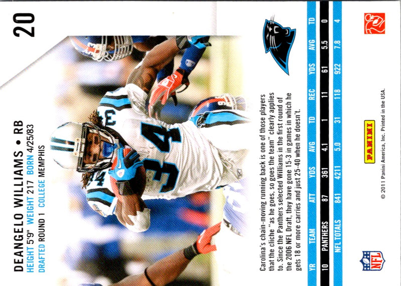 2011 Panini Certified DeAngelo Williams