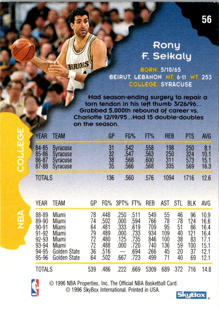 1996 Hoops Rony Seikaly