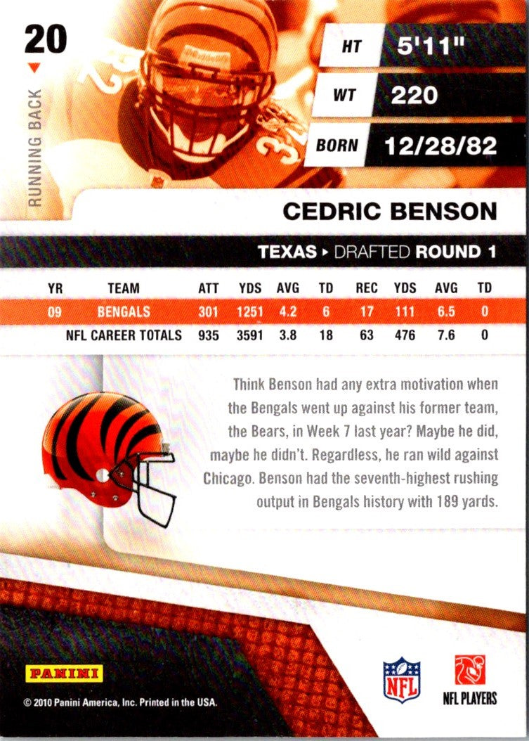 2010 Panini Absolute Memorabilia Cedric Benson