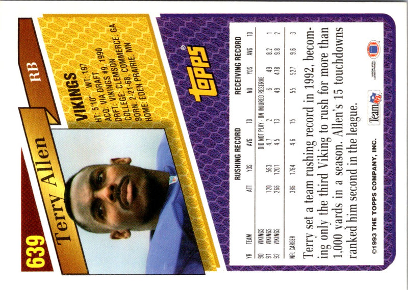 1993 Topps Terry Allen