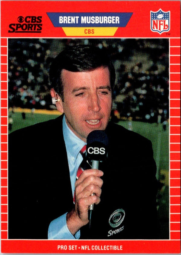 1989 Pro Set Announcers Brent Musburger #17