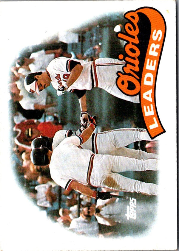 1989 Topps Orioles Leaders - Larry Sheets #381