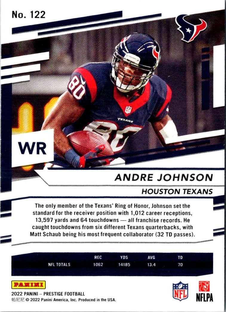 2022 Panini Prestige Andre Johnson