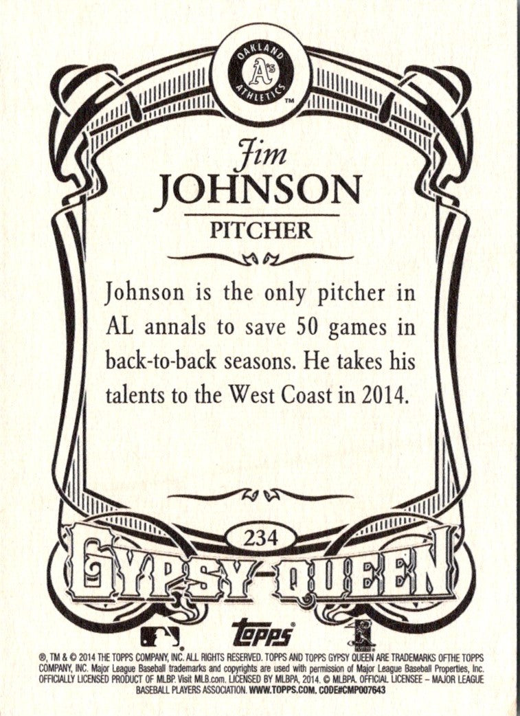 2014 Topps Gypsy Queen Jim Johnson