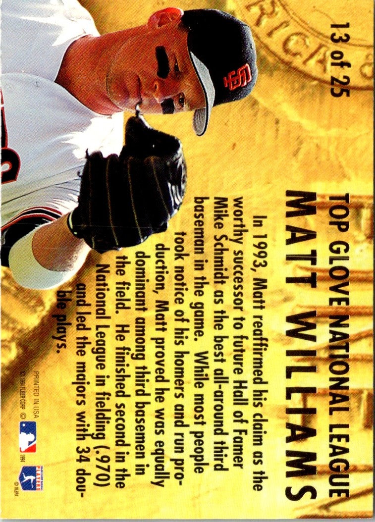 1994 Ultra Award Winners Matt Williams