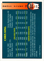 1992 Front Row Draft Picks Chris King #21